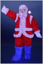 Объемная фигурка "Дед Мороз" из акрила  с подсветкой светодиодами - 2096шт, высота 1,5м
