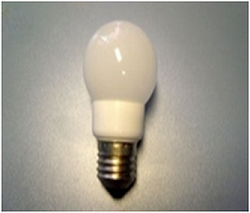 Светодиодная лампа, цоколь Е27, напряжение  220V, диаметр 50мм, цвет: КРАСНЫЙ, ЖЕЛТЫЙ