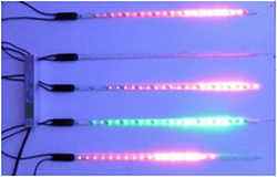 Гирлянда "Тающие сосульки" с SMD-диодами, двустороняя из 5 линеек  длиной 50 см. Цвет: RGB