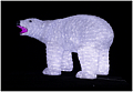 Объемная фигурка "Белый медведь" из акрила с подсветкой светодиодами - 1610шт, размер 98х58х68см