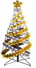 Спиральная елка с подсветкой светодиодами, высота 120см.Цвет: БЕЛО-ЖЕЛТЫЙ